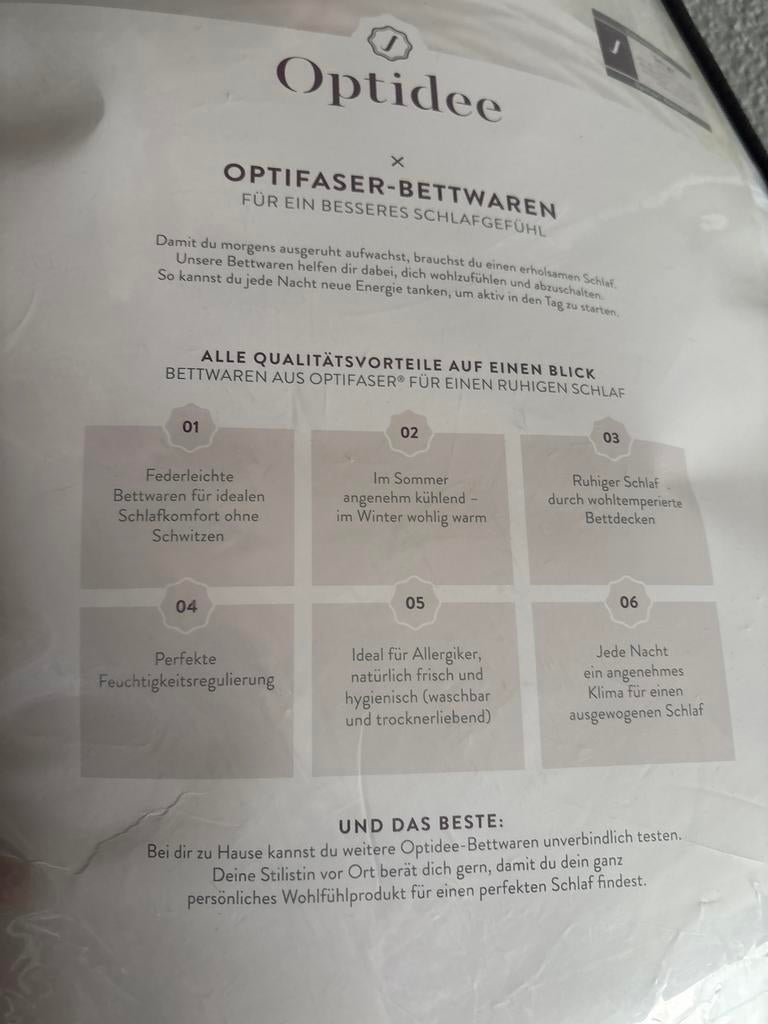 Nieuw Optidee Optifaser topmatras oplegger, Huis en Inrichting, Ophalen of Verzenden, Matras, 180 cm, Nieuw