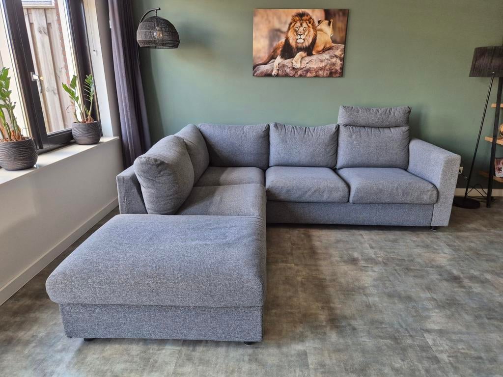 IKEA VIMLE hoekbank met chaise longue grijs - goede staat, Huis en Inrichting, Ophalen, Modern, Comfortabel, 250 tot 300 cm, Gebruikt