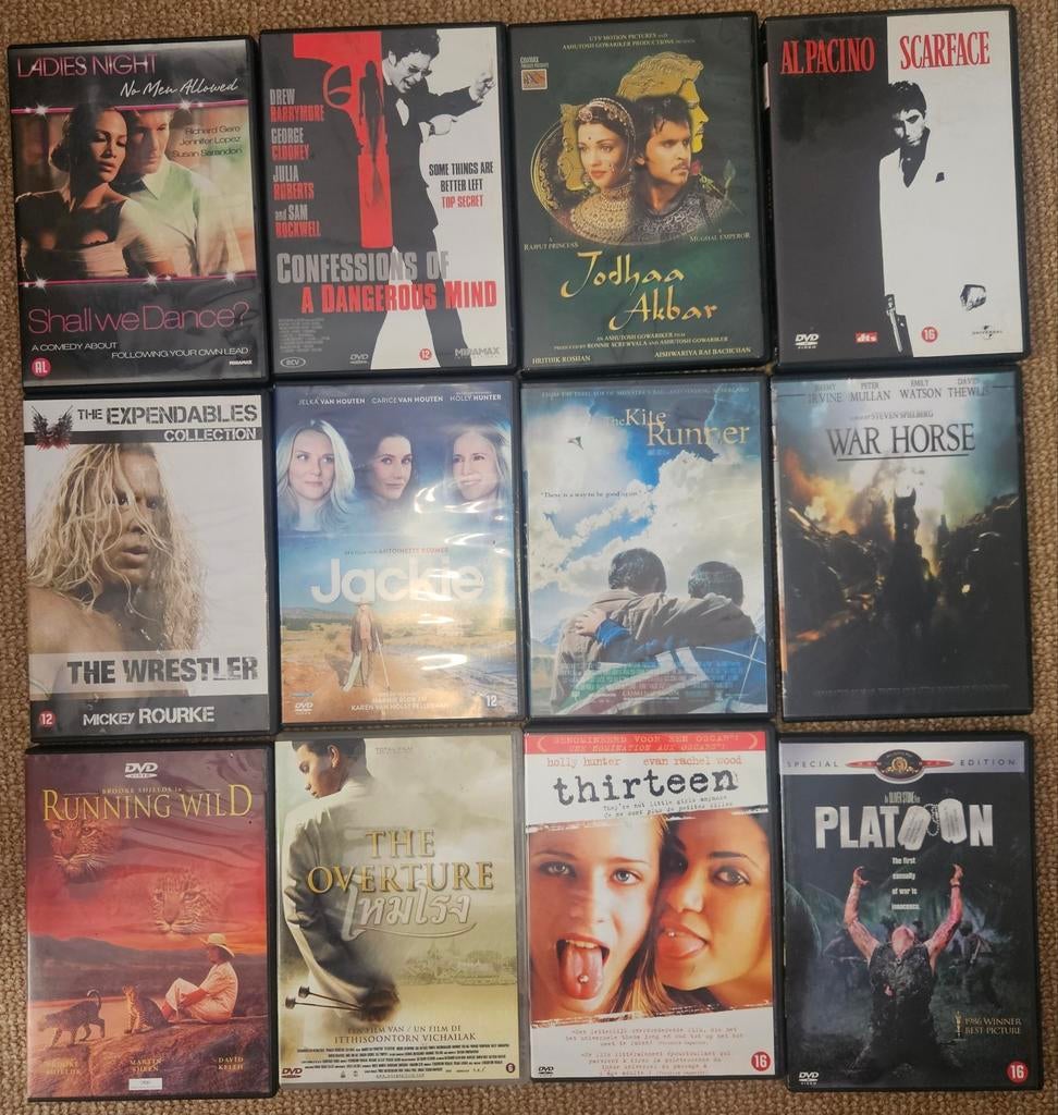 12 DVD's speelfilm en drama, Cd's en Dvd's, Alle leeftijden, Ophalen of Verzenden, Zo goed als nieuw, Drama