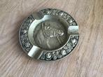 Vintage messing asbak met paardenmotief, Ophalen of Verzenden