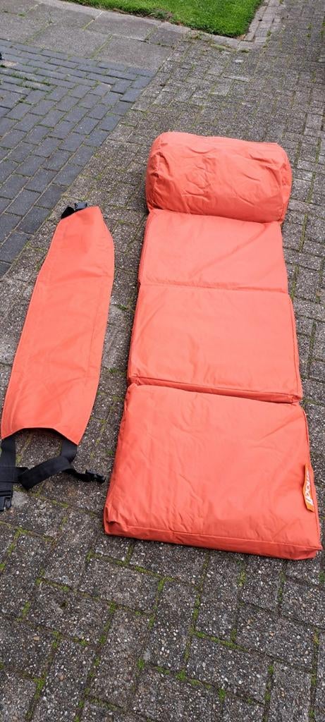 Oranje Smooff lounge matras., Ophalen, Zo goed als nieuw, Kunststof, Inklapbaar