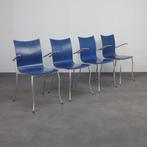 Karl Friedrich Förster, 4 xPostmodern Dining Chairs, 1990s, Huis en Inrichting, Stoelen, Ophalen, Metaal, Vintage Design, Postmodern, Memphis style