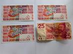 4x Origineel 25 Gulden biljet – Drupsteen & Oxenaar ontwerpe, Ophalen of Verzenden, 25 gulden