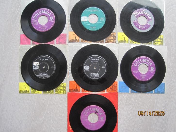 Shadows en Cliff Richard   x 7, Cd's en Dvd's, Vinyl Singles, Gebruikt, Single, Pop, 7 inch, Verzenden