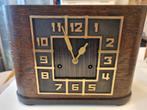 Houten schoorsteen pendule Amsterdamse school 22cm H  29 cm, Antiek en Kunst, Ophalen of Verzenden