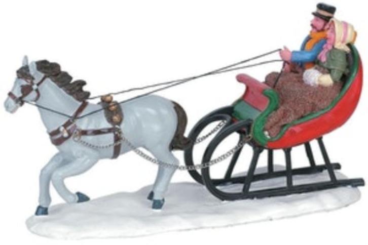 Lemax: Sleigh ride voor in uw kerstdorp., Diversen, Kerst, Zo goed als nieuw, Ophalen of Verzenden