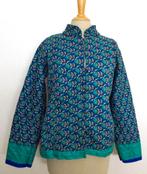 Prachtig 100% silk gewatteerd kimono jasje! L, Verzenden, Maat 42/44 (L), Zo goed als nieuw, Jasje