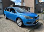 Ford Focus Wagon 1.8 Titanium Flexi Fuel *NIEUWE APK*, Auto's, 125 pk, Gebruikt, 4 cilinders, Blauw