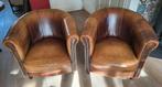 2 schapenleren fauteuils, Ophalen, Gebruikt, 75 tot 100 cm, Clubchair
