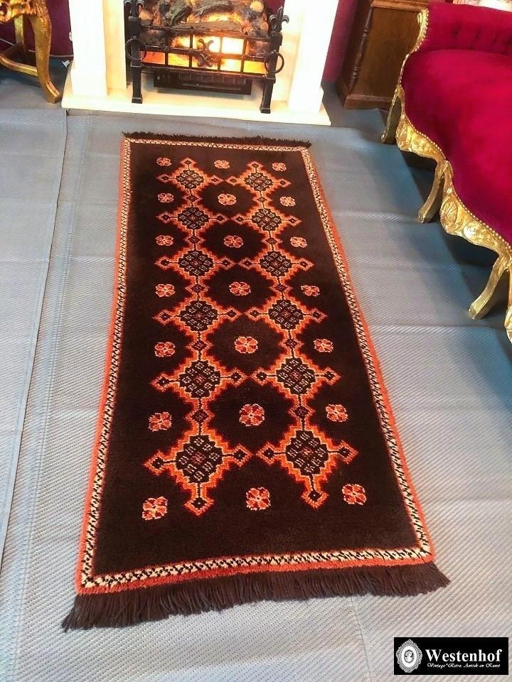 Vintage wollen tapijt - kleed klassiek loper tafelkleed, Huis en Inrichting, Stoffering | Tapijten en Kleden, Gebruikt, 50 tot 100 cm