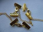 429/ complete gold plated veter/leer klemmen, Hobby en Vrije tijd, Kralen en Sieraden maken, Ophalen of Verzenden, Nieuw, Overige typen