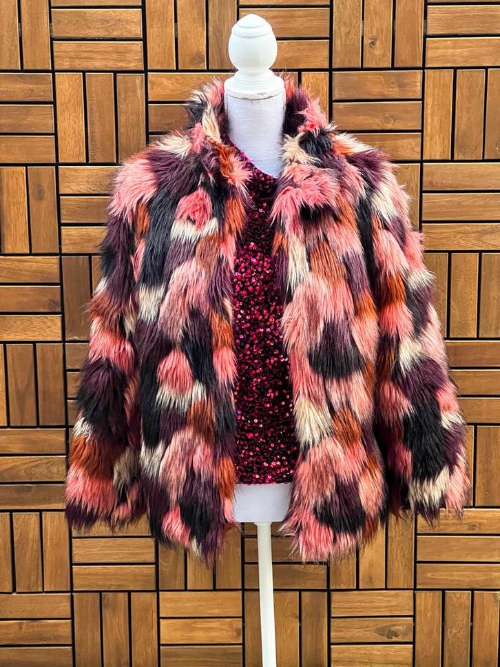 Bont gekleurd jasje maat S, Kleding | Dames, Carnavalskleding en Feestkleding, Gedragen, Kleding, Carnaval, Maat 36 (S), Ophalen of Verzenden