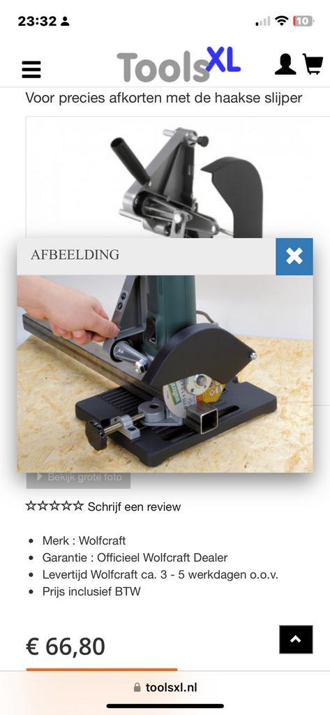 Haakse slijpmachine houder met bankschroef., Doe-het-zelf en Verbouw, Gereedschap | Slijpmachines, Zo goed als nieuw, Haakse handslijpmachine