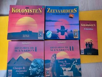 Kolonisten van catan + 4 uitbreiding sets beschikbaar voor biedingen