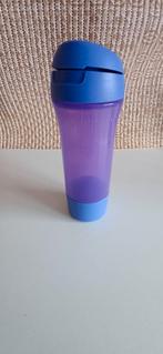 Tupperware sportfles met bakje, 600 ml, Ophalen of Verzenden, Nieuw, Blauw, Bak of Kom
