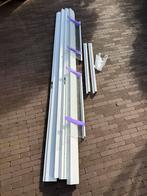 2x Stalen deurkozijn opdekdeur met glas, Ophalen, 80 tot 100 cm, 215 cm of meer, Binnendeur