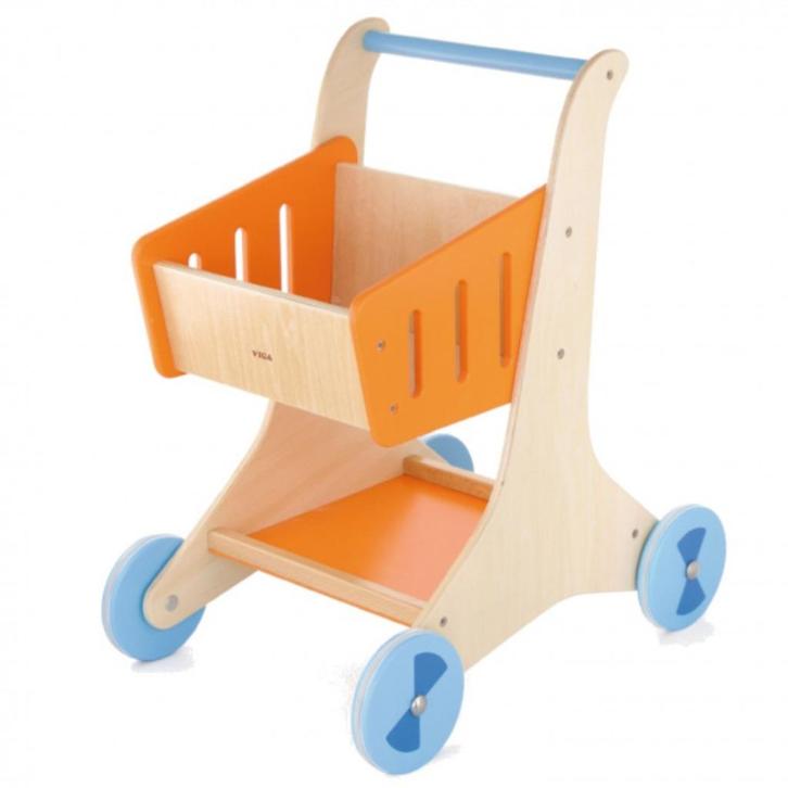 Houten winkelwagentje Viga Toys, Kinderen en Baby's, Speelgoed | Houten speelgoed, Nieuw, Overige typen, Ophalen of Verzenden
