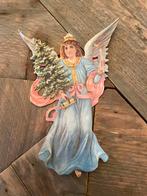 Vintage Kerst Hanger Engel met Kerstboom Papier, Ophalen of Verzenden