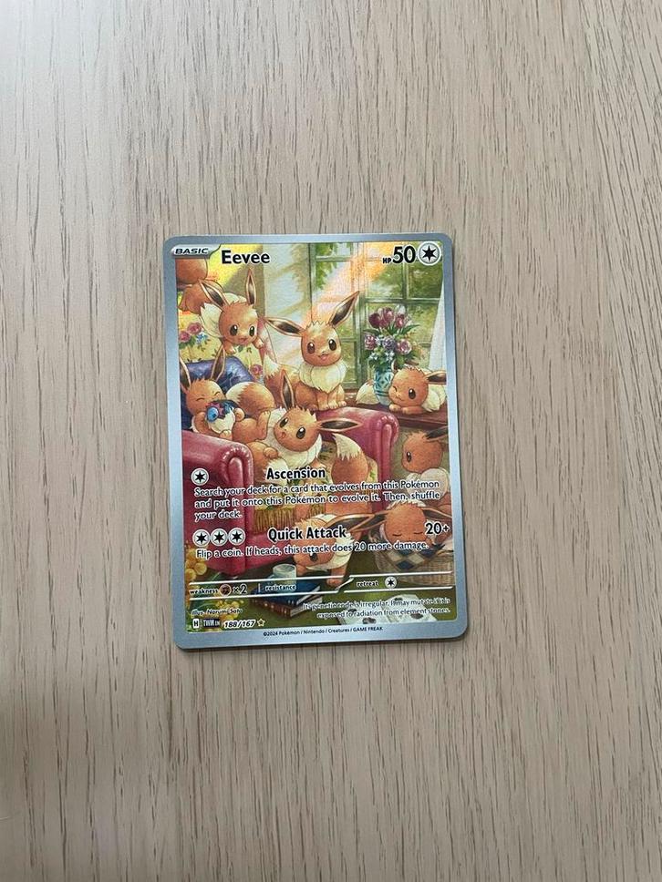 Eevee #165 Twilight, Hobby en Vrije tijd, Verzamelkaartspellen | Pokémon, Zo goed als nieuw, Losse kaart, Foil, Ophalen of Verzenden