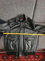 Flight jacket piloten jas motorjas leren leer zwart, Ophalen of Verzenden, Zo goed als nieuw, Overige maten, Zwart