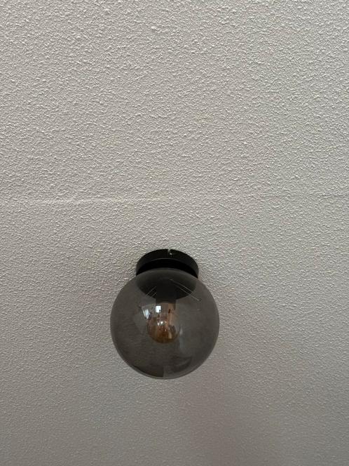 Moderne plafondlamp – 1-lichts met smoke-glas kap, Huis en Inrichting, Lampen | Plafondlampen, Zo goed als nieuw, Glas, Ophalen