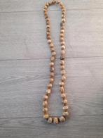 Prachtige handgemaakte ketting van barnsteen en fossiel bot, Ophalen of Verzenden, Fossiel