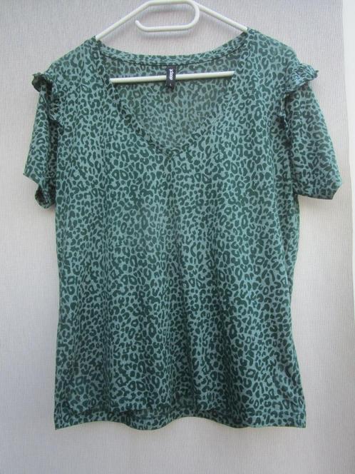 Shirt/top EKSEPT mt 42  groen panterprint, Kleding | Dames, Tops, Nieuw, Maat 42/44 (L), Groen, Korte mouw, Verzenden