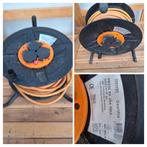 Kabel haspel 25 meter buiten stroom, Ophalen of Verzenden, Zo goed als nieuw, Kabel of Snoer