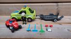 Playmobil auto met aanhanger en grasmaaier., Ophalen of Verzenden, Zo goed als nieuw