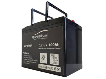 Lithium LiFePO4 Accu 12 Volt 100Ah Bluetooth | Lichtgewicht beschikbaar voor biedingen