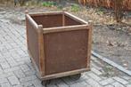 Grote Houten kist op wielen - Oude kist, Ophalen, Gebruikt, 50 tot 100 cm, 50 tot 75 cm