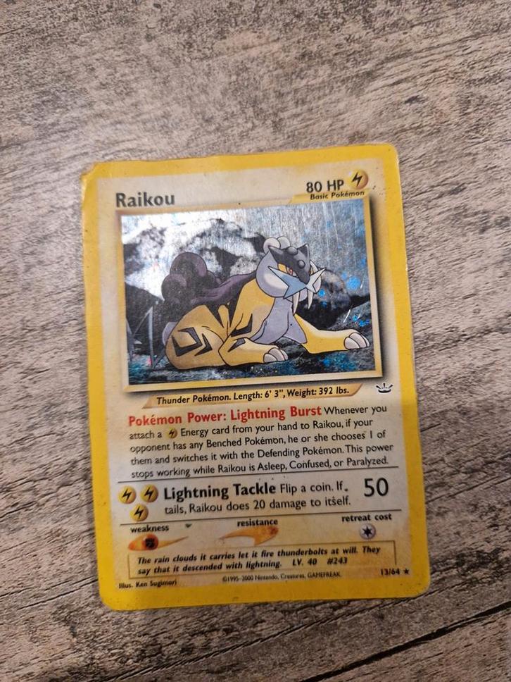 Zeldzame Pokémon Kaart - Raikou 13/64, Hobby en Vrije tijd, Verzamelkaartspellen | Pokémon, Ophalen of Verzenden