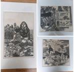 Etsen 3 stuks. Jan van Helden, Antiek en Kunst, Kunst | Etsen en Gravures, Ophalen