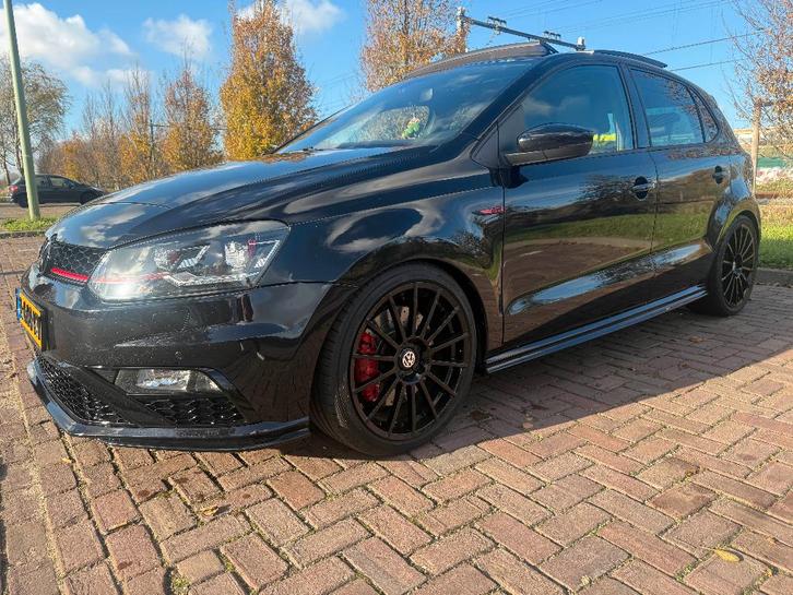 Volkswagen Polo GTI 1.8TSI 192PK  2017 Zwart, Auto's, Volkswagen, Particulier, Polo, ABS, Achteruitrijcamera, Adaptieve lichten