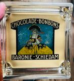 antieke glazen wisselgeldschaal Baronie chocolade Schiedam, Ophalen of Verzenden, Gebruikt, Gebruiksvoorwerp