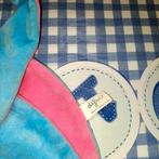 Difrax roze met blauw konijn knuffeldoekje, Ophalen of Verzenden, Konijn