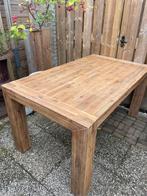 Leuke echte houten tafel 4 persoons, Ophalen, Gebruikt, Rechthoekig, 50 tot 100 cm