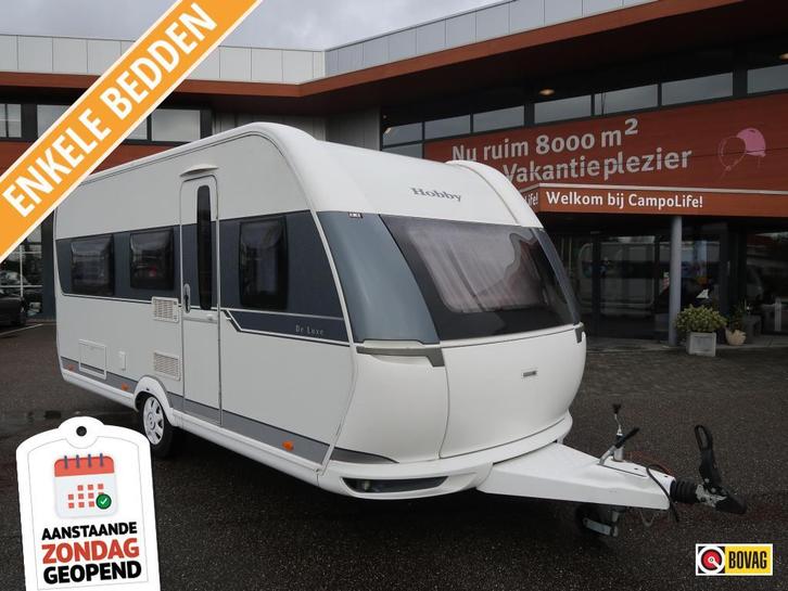 Hobby De Luxe 460 UL MET UNICO, Caravans en Kamperen, Caravans, tot en met 4, Rondzit, Hobby, 2 aparte bedden, Lengtebed, Overige typen