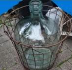 Vintage fles in ijzeren mand, Ophalen