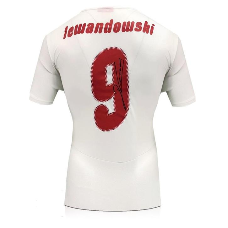 Robert Lewandowski Gesigneerd  Polen 2008 Voetbalshirt, Verzamelen, Sportartikelen en Voetbal, Nieuw, Shirt, Buitenlandse clubs