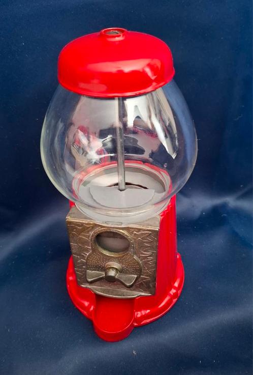Echte vintage rode kauwgomballen automaat uit 1985, Verzamelen, Automaten | Overige, Zo goed als nieuw, Ophalen of Verzenden