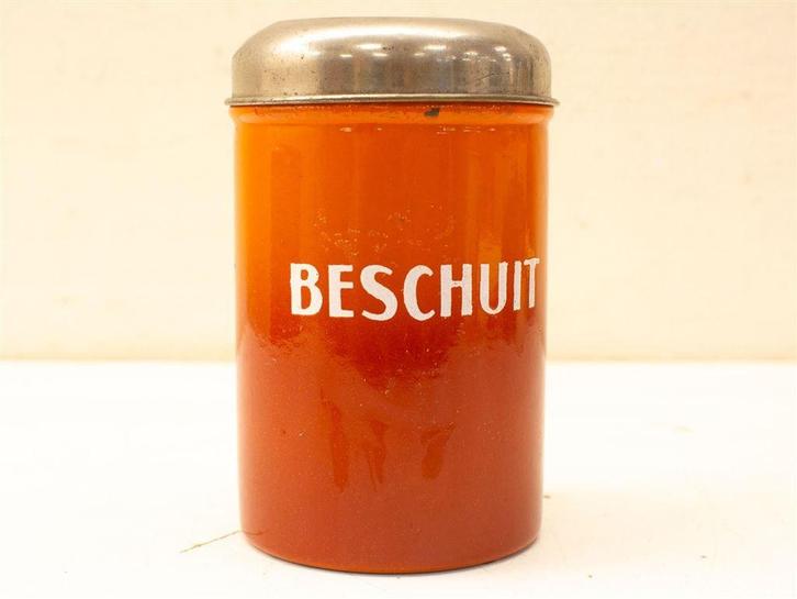 Emaille beschuit vooraadbus 35617, Antiek en Kunst, Antiek | Emaille, Ophalen of Verzenden