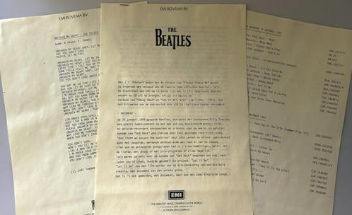 The Beatles - EMI Bovema persbericht, Cd's en Dvd's, Vinyl | Pop, Gebruikt, 1980 tot 2000, Ophalen of Verzenden