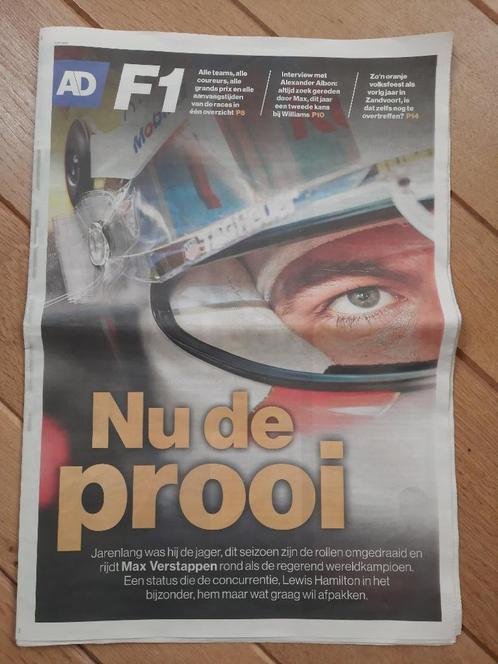 F1 bijlage van het AD Sportwereld - 16 maart 2022, Verzamelen, Sportartikelen en Voetbal, Overige sporten, Ophalen