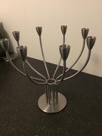 Stockholm kandelaar, 8 armen, RVS design, 25 tot 50 cm, Ophalen of Verzenden, Zo goed als nieuw, Metaal