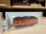 2x Fleischmann Kolenwagon 5205 K met kolen - OVP, Gebruikt, Gelijkstroom, Fleischmann, Wagon