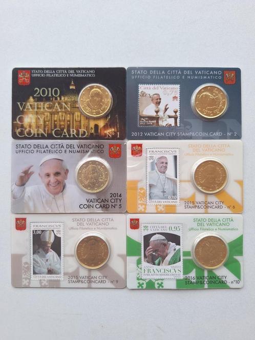 Vaticaan Coincards 2010 t/m 2022 (Verschillende series), Postzegels en Munten, Munten | Europa | Euromunten, Overige waardes, Vaticaanstad