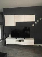 Besta Ikea witte wandmeubel combinatie, Ophalen, Kunststof, 150 tot 200 cm, Zo goed als nieuw
