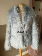 Lichtblauwe Bontjas - Maat S, Ophalen of Verzenden, Zo goed als nieuw, Maat 36 (S), Blauw