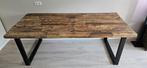 Indonesisch boothout tafel , mooie tafel, Ophalen, 200 cm of meer, 50 tot 100 cm, Zo goed als nieuw